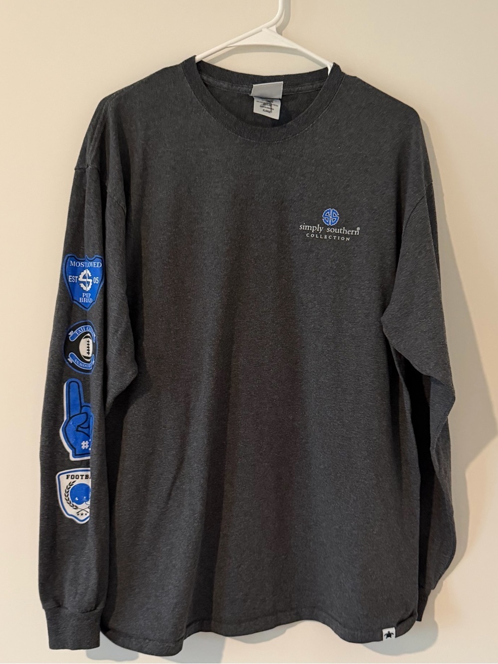 Simply Southern Football Graphic Long Sleeve Tee Women’s XL - Picture 3 of 11